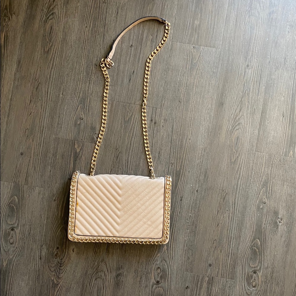 Aldo Greenwald cream crossbody with chain strap